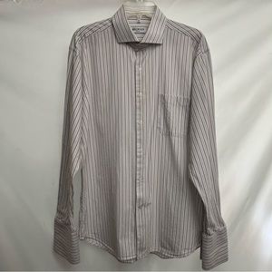 Balmain Paris - vintage French cuffs, Balmain shirt - earthy stripes